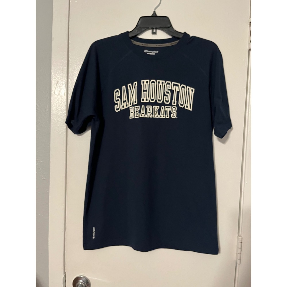 Champion Sam Houston Bearkats Powertrain Vapor Navy Shirt Mens Medium CT1018